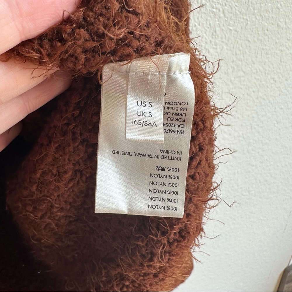 Free People Icing V-Neck Mocha Java Brown Oversized Sweater Size Small - Picture 10 of 11